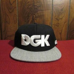 Black and Silver DGK Snapback Hat